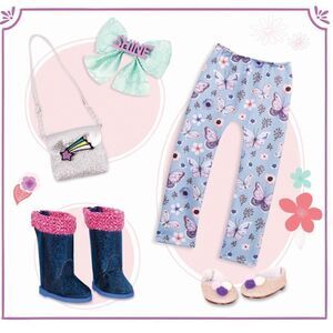 NEW 3 Packs Glitter Girls Dolls 14-inch Doll Clothes and Accessories American